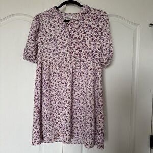 Zara Kids Floral Dress - Purple and White